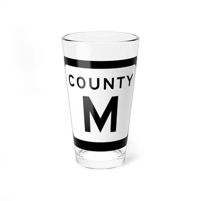 WIS County M (Wisconsin) (Road Sign) Pint Glass 16oz 16oz - Go Mug Yourself