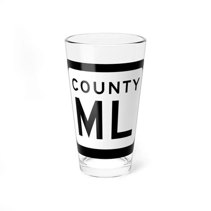WIS County ML (Wisconsin) (Road Sign) Pint Glass 16oz 16oz - Go Mug Yourself