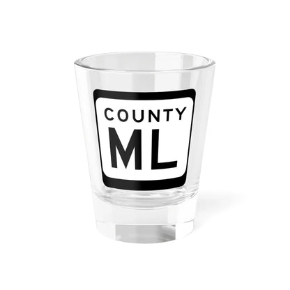 WIS County ML (Wisconsin) (Road Sign) Shot Glass 1.5oz 1.5oz - Go Mug Yourself