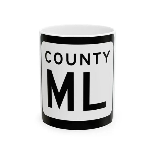 WIS County ML (Wisconsin) (Road Sign) White Coffee Mug 11oz - Go Mug Yourself