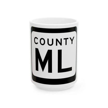 WIS County ML (Wisconsin) (Road Sign) White Coffee Mug 15oz - Go Mug Yourself