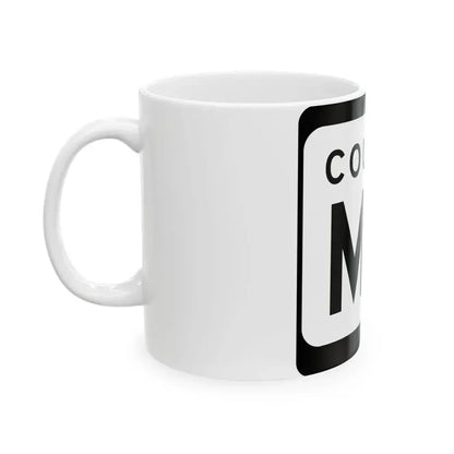WIS County ML (Wisconsin) (Road Sign) White Coffee Mug - Go Mug Yourself