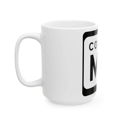 WIS County ML (Wisconsin) (Road Sign) White Coffee Mug - Go Mug Yourself