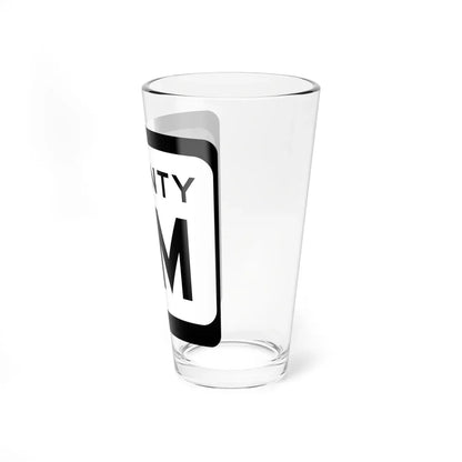 WIS County MM (Wisconsin) (Road Sign) Pint Glass 16oz - Go Mug Yourself