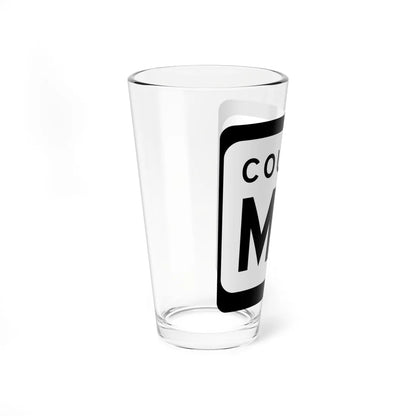 WIS County MM (Wisconsin) (Road Sign) Pint Glss 16oz - Go Mug Yourself