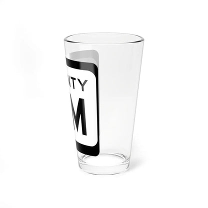 WIS County MM (Wisconsin) (Road Sign) Pint Glss 16oz - Go Mug Yourself