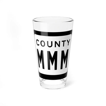 WIS County MMM (Wisconsin) (Road Sign) Pint Glass 16oz 16oz - Go Mug Yourself