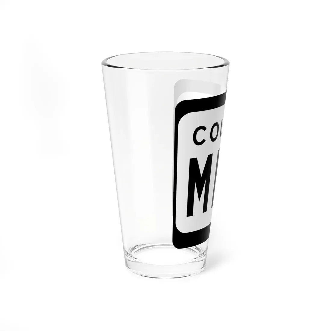 WIS County MMM (Wisconsin) (Road Sign) Pint Glass 16oz - Go Mug Yourself