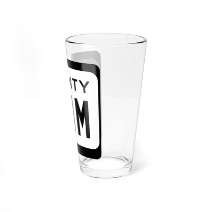 WIS County MMM (Wisconsin) (Road Sign) Pint Glass 16oz - Go Mug Yourself