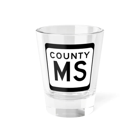 WIS County MS (Wisconsin) (Road Sign) Shot Glass 1.5oz 1.5oz - Go Mug Yourself