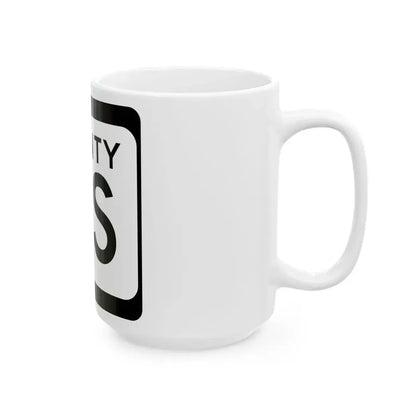 WIS County MS (Wisconsin) (Road Sign) White Coffee Mug - Go Mug Yourself