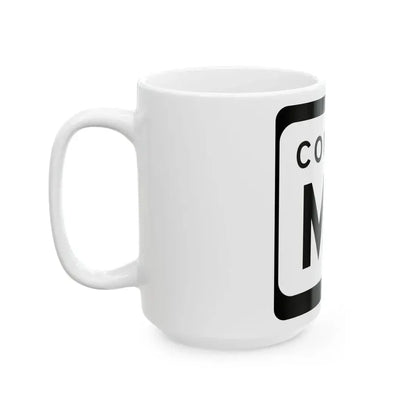 WIS County MV (Wisconsin) (Road Sign) White Coffee Mug - Go Mug Yourself