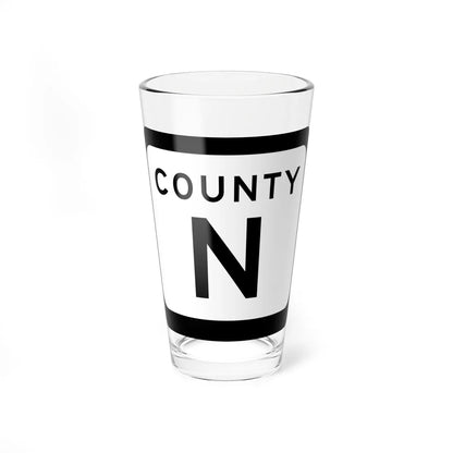 WIS County N (Wisconsin) (Road Sign) Pint Glss 16oz 16oz - Go Mug Yourself