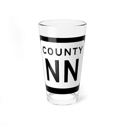 WIS County NN (Wisconsin) (Road Sign) Pint Glass 16oz 16oz - Go Mug Yourself