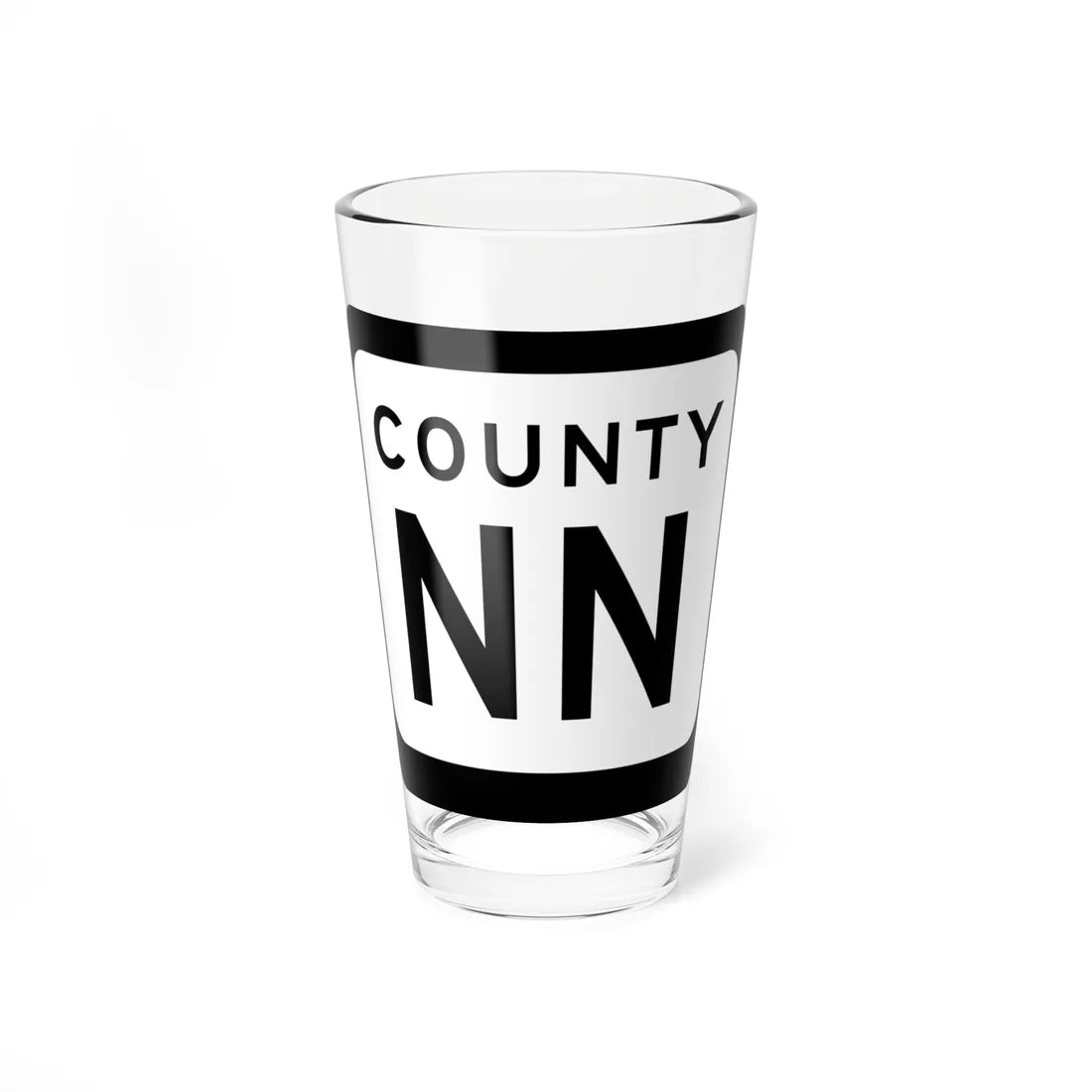 WIS County NN (Wisconsin) (Road Sign) Pint Glss 16oz 16oz - Go Mug Yourself