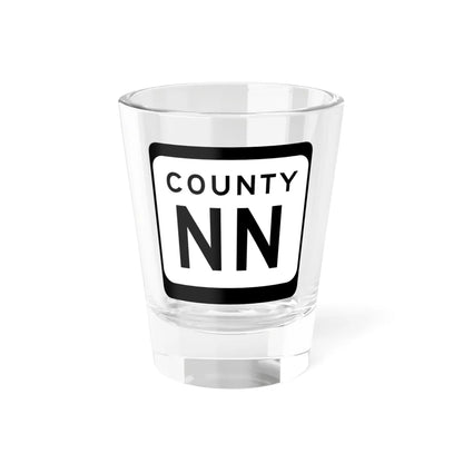 WIS County NN (Wisconsin) (Road Sign) Shot Glass 1.5oz 1.5oz - Go Mug Yourself