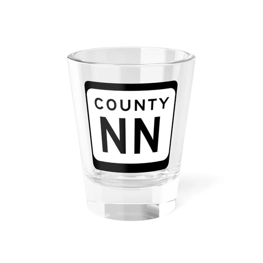 WIS County NN (Wisconsin) (Road Sign) Shot Glass 1.5oz 1.5oz - Go Mug Yourself