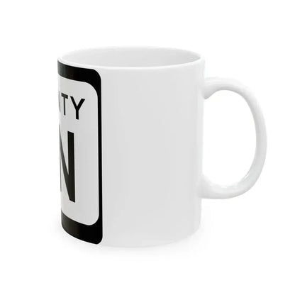 WIS County NN (Wisconsin) (Road Sign) White Coffee Mug - Go Mug Yourself