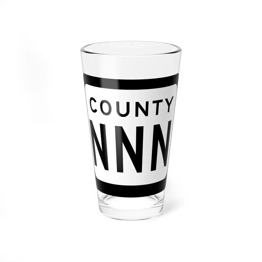WIS County NNN (Wisconsin) (Road Sign) Pint Glass 16oz 16oz - Go Mug Yourself
