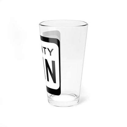 WIS County NNN (Wisconsin) (Road Sign) Pint Glass 16oz - Go Mug Yourself