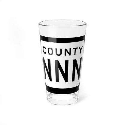 WIS County NNN (Wisconsin) (Road Sign) Pint Glss 16oz 16oz - Go Mug Yourself