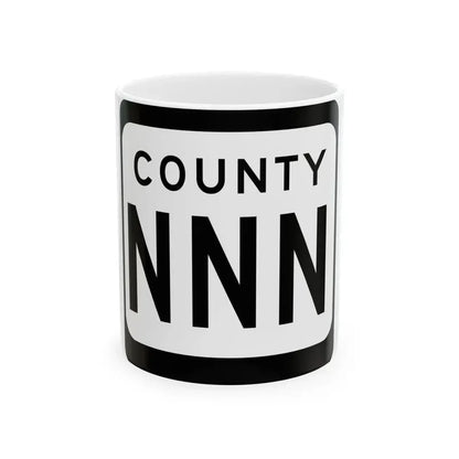 WIS County NNN (Wisconsin) (Road Sign) White Coffee Mug 11oz - Go Mug Yourself