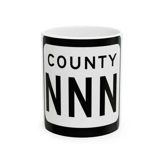 WIS County NNN (Wisconsin) (Road Sign) White Coffee Mug 11oz - Go Mug Yourself