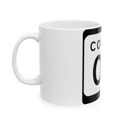 WIS County OK (Wisconsin) (Road Sign) White Coffee Mug - Go Mug Yourself