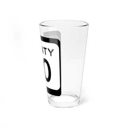 WIS County OO (Wisconsin) (Road Sign) Pint Glss 16oz - Go Mug Yourself