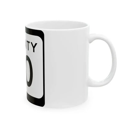 WIS County OO (Wisconsin) (Road Sign) White Coffee Mug - Go Mug Yourself