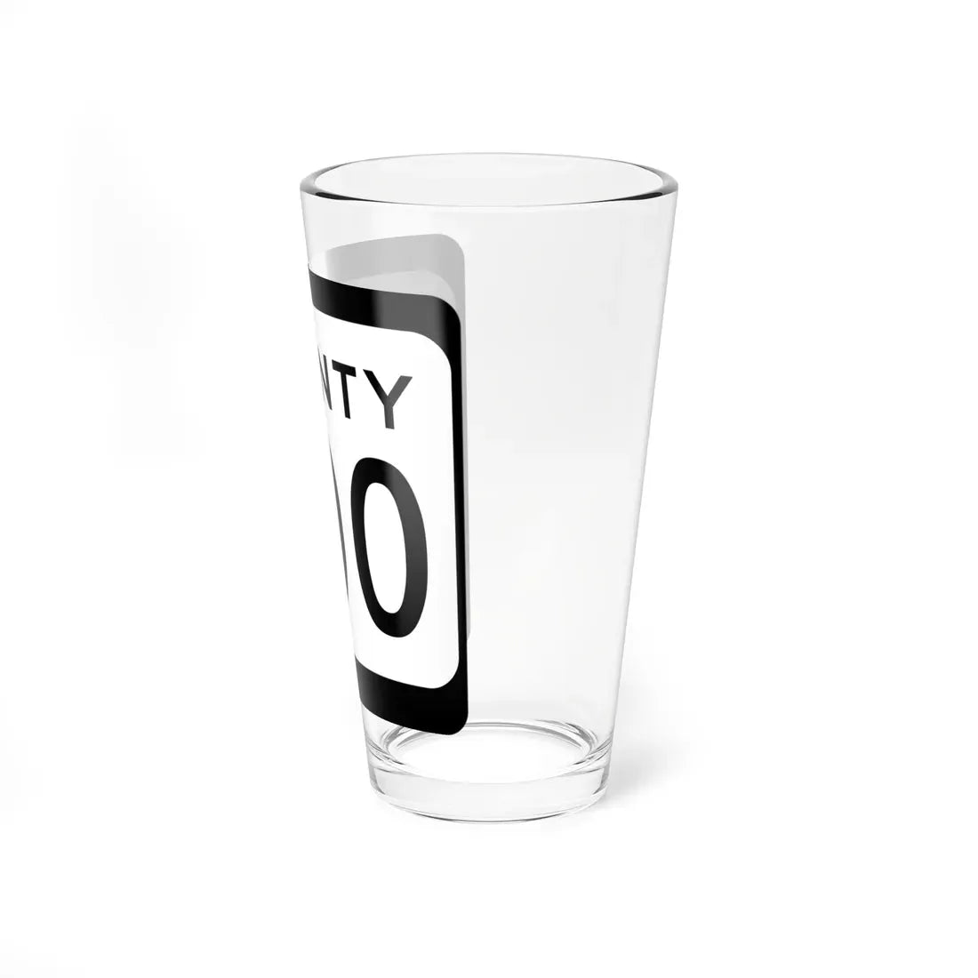 WIS County OOO (Wisconsin) (Road Sign) Pint Glass 16oz - Go Mug Yourself