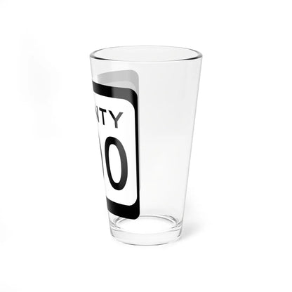 WIS County OOO (Wisconsin) (Road Sign) Pint Glss 16oz - Go Mug Yourself