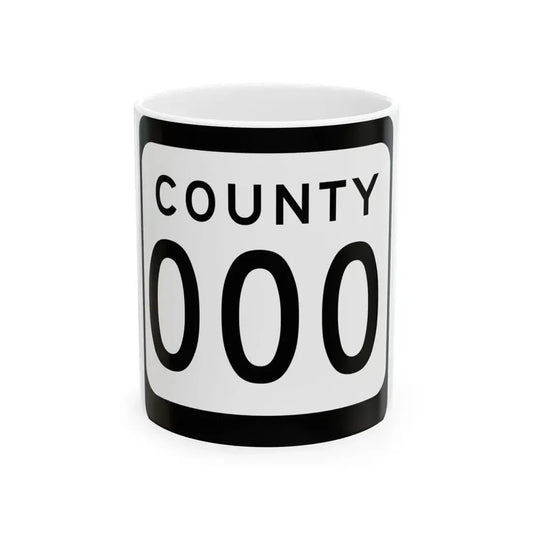 WIS County OOO (Wisconsin) (Road Sign) White Coffee Mug 11oz - Go Mug Yourself