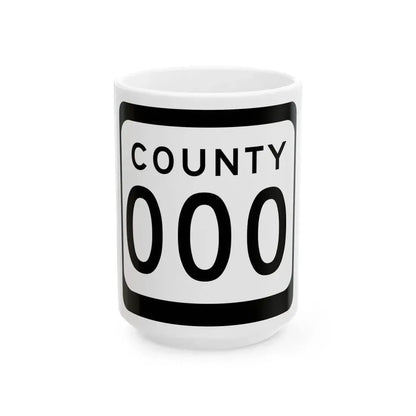WIS County OOO (Wisconsin) (Road Sign) White Coffee Mug 15oz - Go Mug Yourself