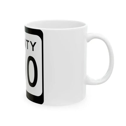 WIS County OOO (Wisconsin) (Road Sign) White Coffee Mug - Go Mug Yourself