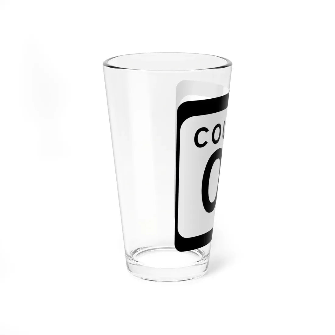 WIS County OS (Wisconsin) (Road Sign) Pint Glass 16oz - Go Mug Yourself