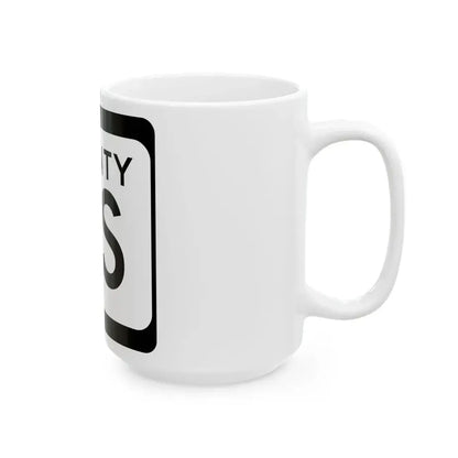 WIS County OS (Wisconsin) (Road Sign) White Coffee Mug - Go Mug Yourself