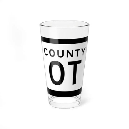 WIS County OT (Wisconsin) (Road Sign) Pint Glass 16oz 16oz - Go Mug Yourself