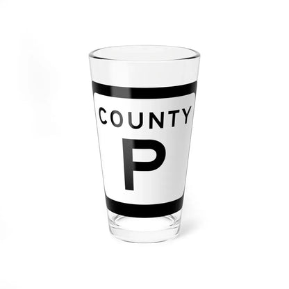 WIS County P (Wisconsin) (Road Sign) Pint Glass 16oz 16oz - Go Mug Yourself