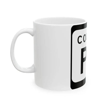 WIS County PB (Wisconsin) (Road Sign) White Coffee Mug - Go Mug Yourself