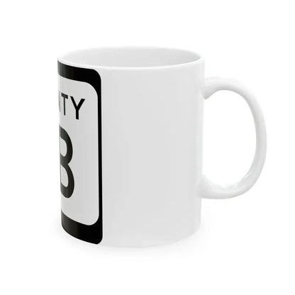 WIS County PB (Wisconsin) (Road Sign) White Coffee Mug - Go Mug Yourself
