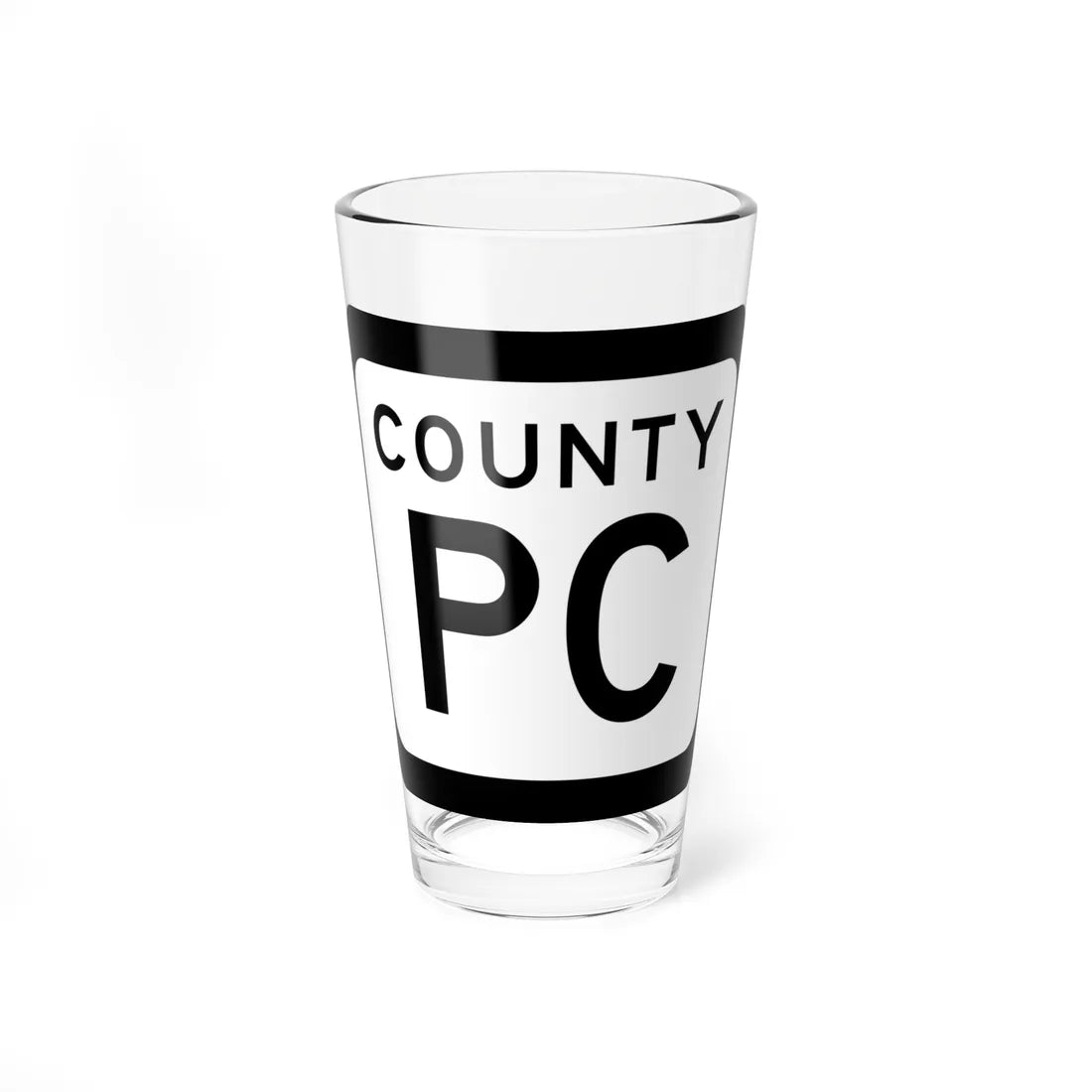 WIS County PC (Wisconsin) (Road Sign) Pint Glss 16oz 16oz - Go Mug Yourself