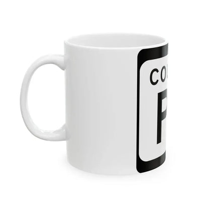 WIS County PC (Wisconsin) (Road Sign) White Coffee Mug - Go Mug Yourself