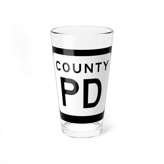 WIS County PD (Wisconsin) (Road Sign) Pint Glass 16oz 16oz - Go Mug Yourself