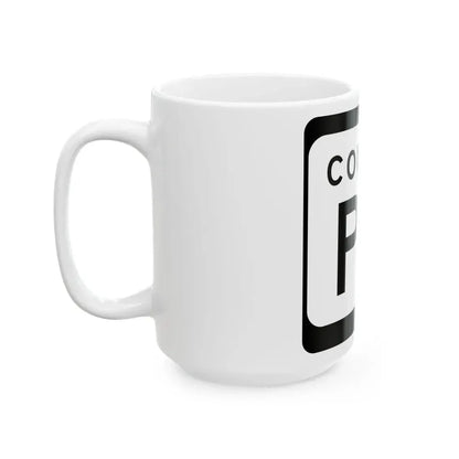 WIS County PD (Wisconsin) (Road Sign) White Coffee Mug - Go Mug Yourself