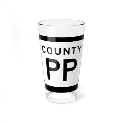 WIS County PP (Wisconsin) (Road Sign) Pint Glass 16oz 16oz - Go Mug Yourself