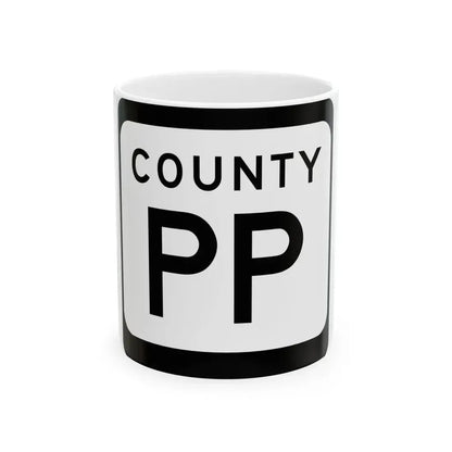 WIS County PP (Wisconsin) (Road Sign) White Coffee Mug 11oz - Go Mug Yourself
