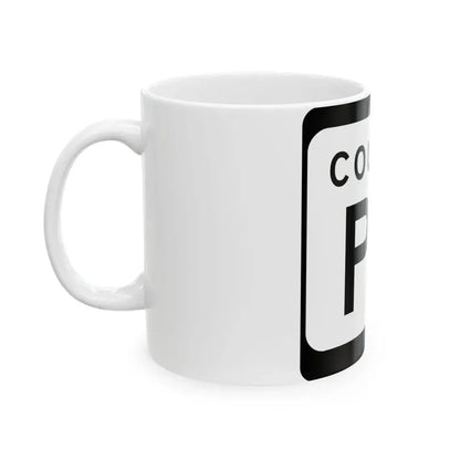 WIS County PP (Wisconsin) (Road Sign) White Coffee Mug - Go Mug Yourself