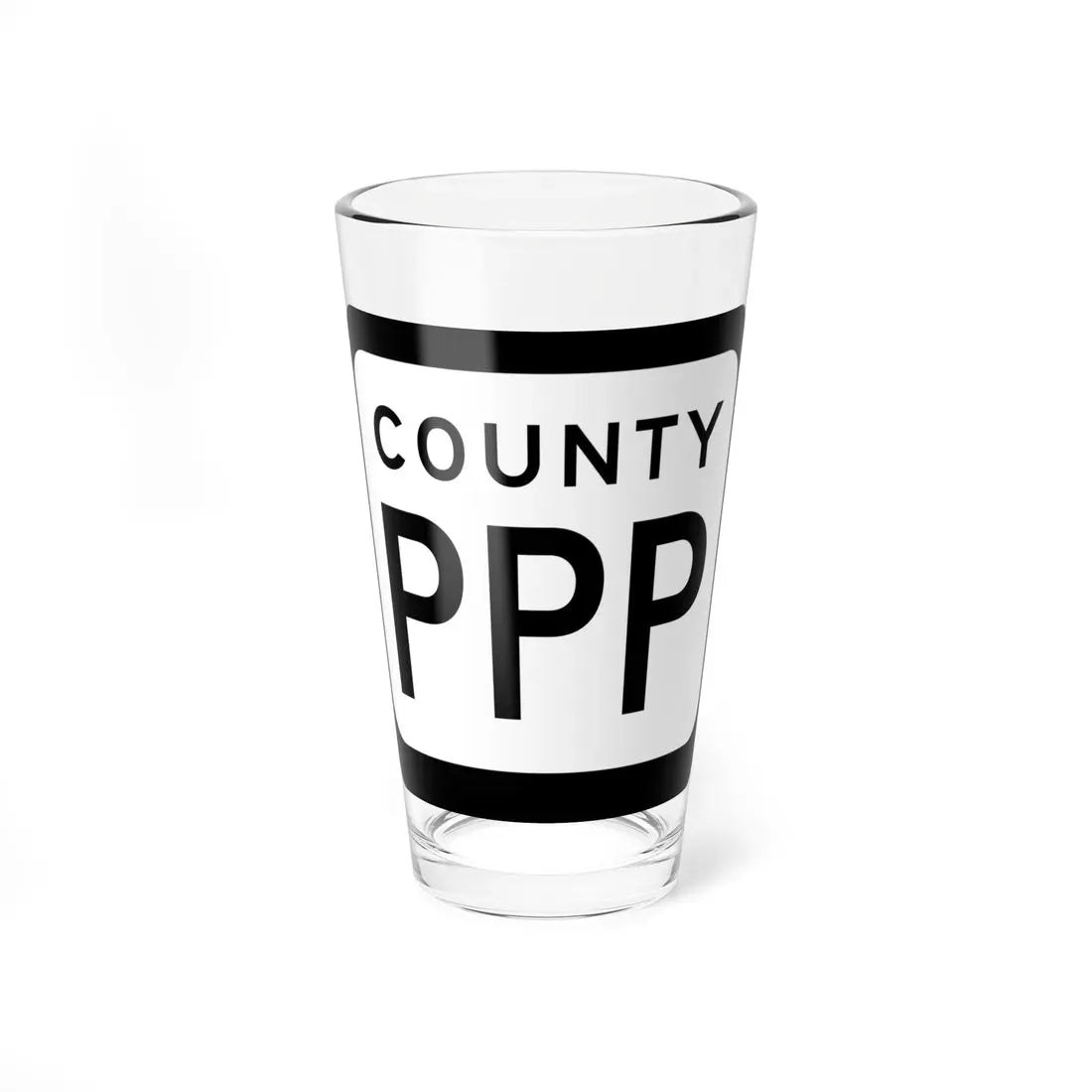 WIS County PPP (Wisconsin) (Road Sign) Pint Glass 16oz 16oz - Go Mug Yourself