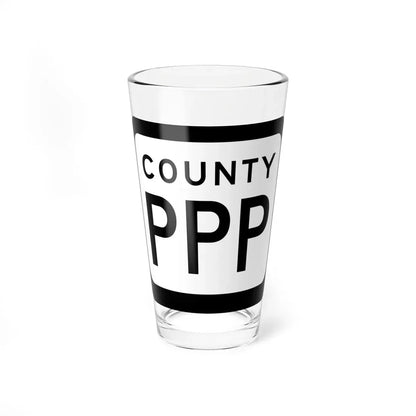 WIS County PPP (Wisconsin) (Road Sign) Pint Glass 16oz 16oz - Go Mug Yourself